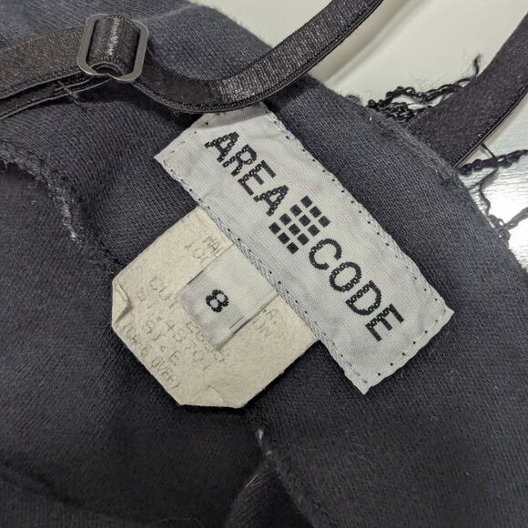 Vintage Y2K Sexy Fringe Flapper Mini Dress Square Neck Womens Small Party Glam - Picture 4 of 6